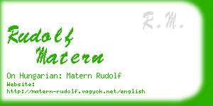 rudolf matern business card